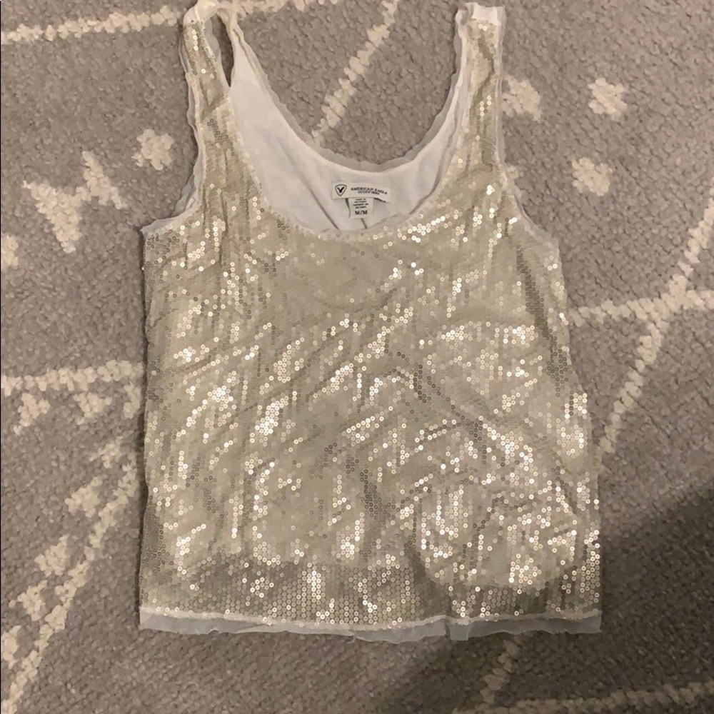 Glitter crop tank